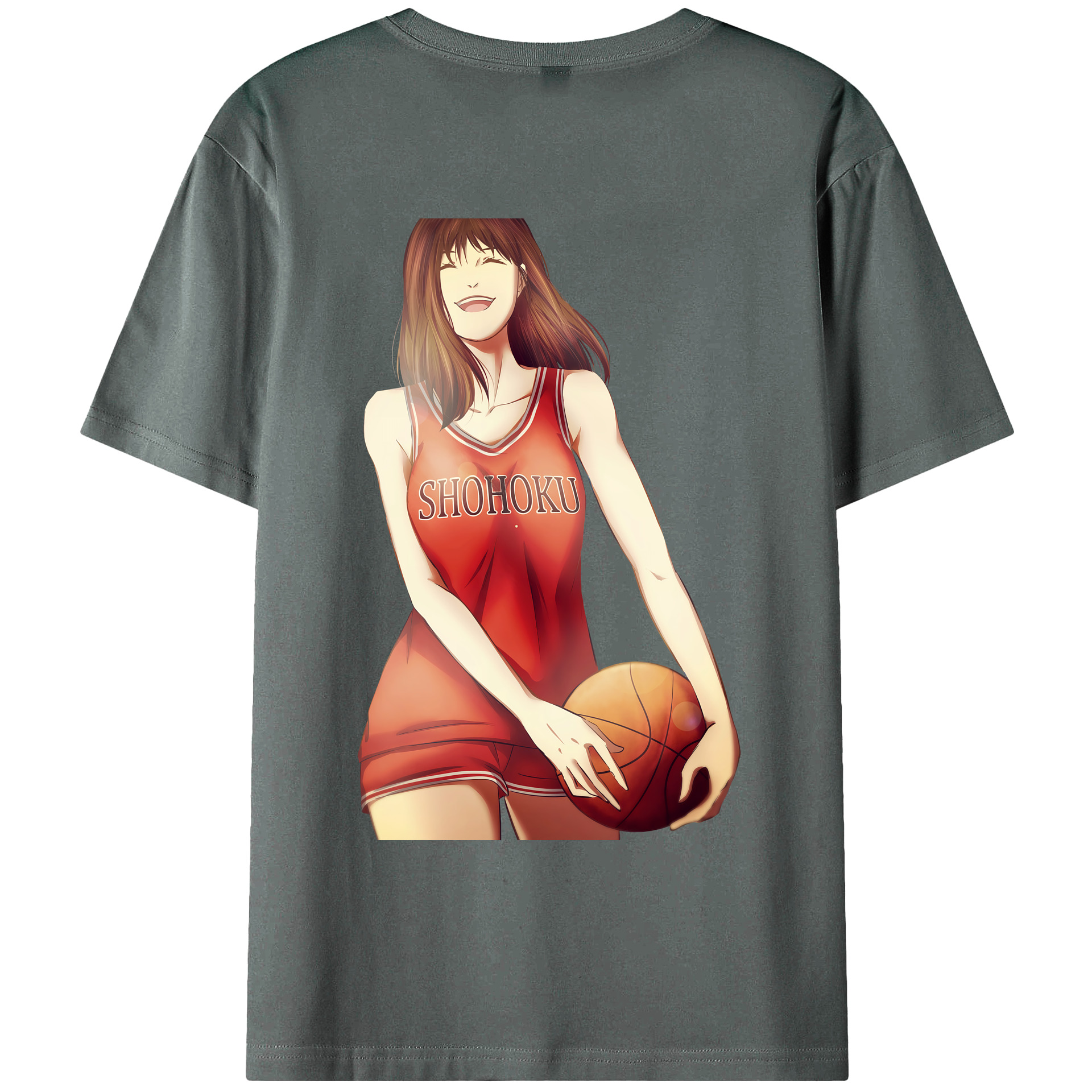 （画像用） SLAM DUNK／スラムダンク 綿100％ メンズ半袖Tシャツ（バックプリント） 通気性